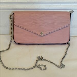 Authentic Louis Vuitton Felicie Pochette Epi Leather